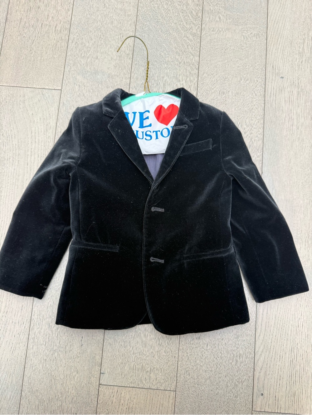 Zara Kids Black Velvet Blazer Jacket
